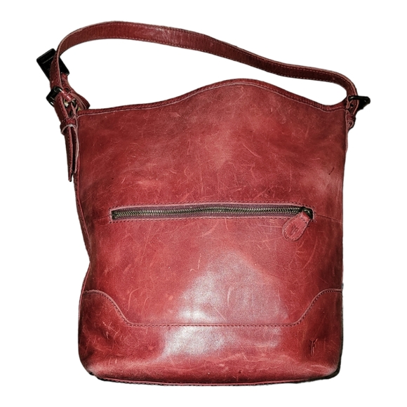 Frye Handbags - Frye Melissa red clay  urgundy leather tote bag bucket purse